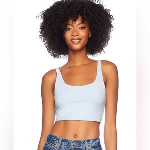 Susana Monaco Extreme Scoop Crop Tank - Cerulean
